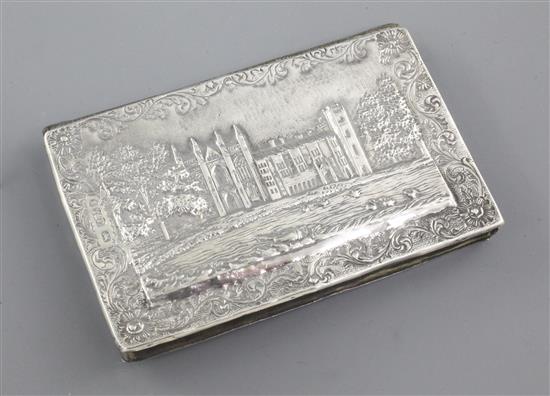 An early 19th century silver mounted double sided castle top aide memoire by Taylor & Perry, 81mm.